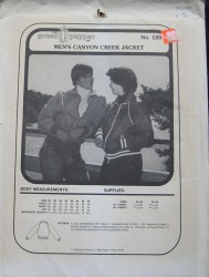 120 GREEN PEPPER CANYON CREEK WINDBREAKER JACKET PATTERN 34-48''